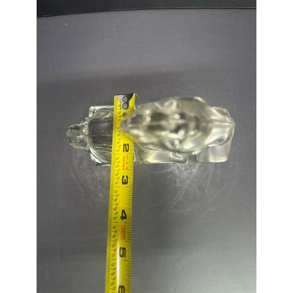 Vintage L.E. Smith Glass Rearing Horse Bookends Heavy Clear Figurine 7" Tall MCM - Picture 8 of 9